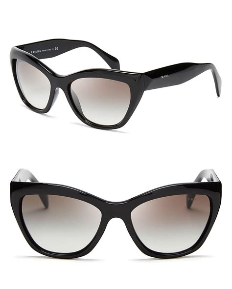 prada fashion catwalk sunglasses black|56mm cat eye sunglasses prada.